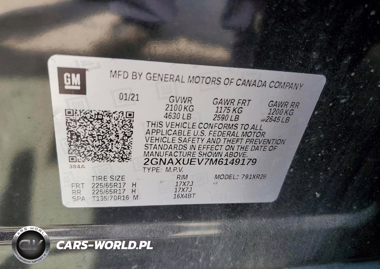 2021 Chevrolet Equinox Lt VIN:2GNAXUEV7M6149179 - 14