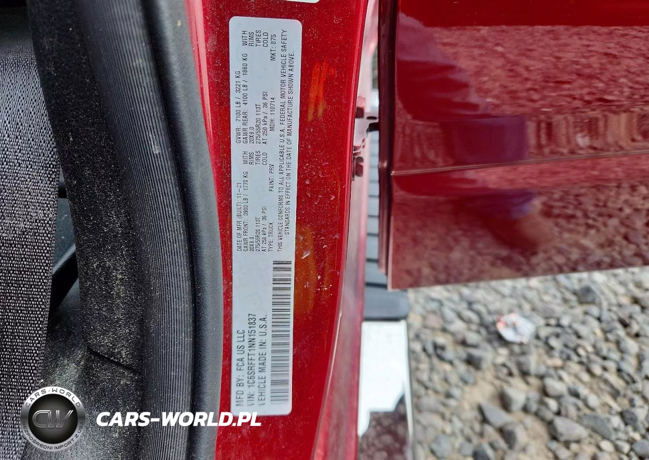 2022 Ram 1500 Big Horn-Lone Star VIN:1C6SRFFT1NN151837 - 12
