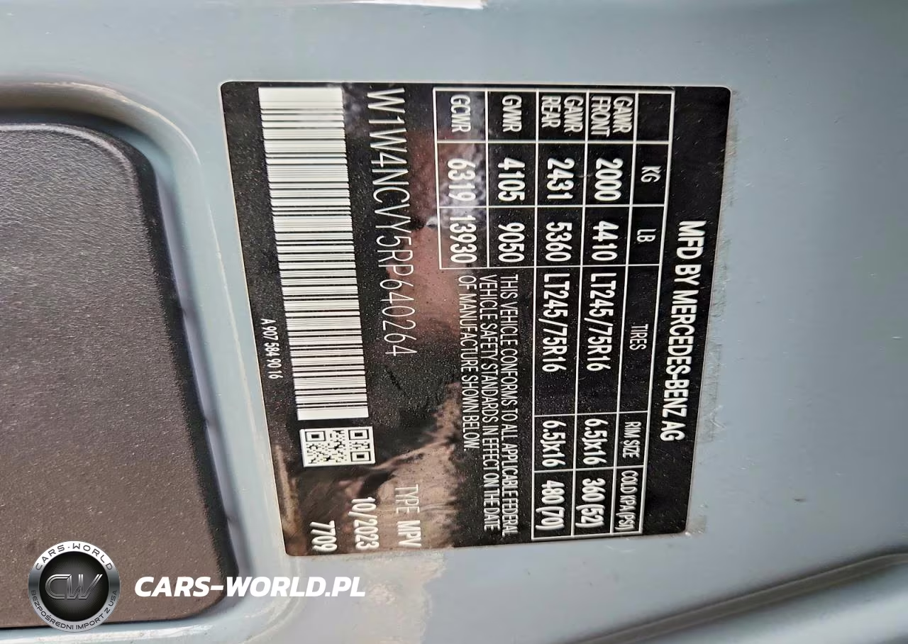2024 Mercedes-Benz Sprinter 2500 VIN:W1W4NCVY5RP640264 - 12