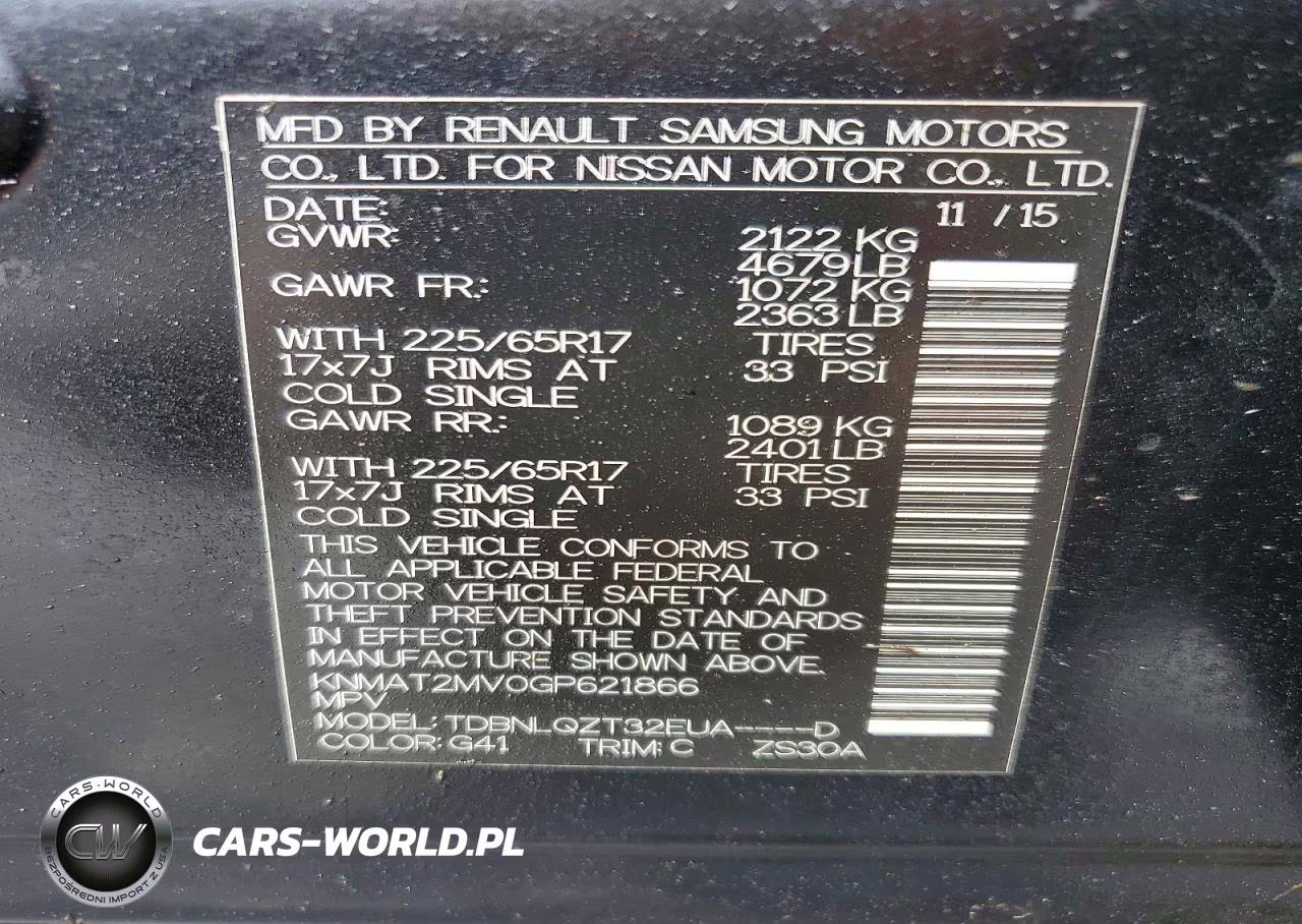 2016 Nissan Rogue Sv VIN:KNMAT2MV0GP621866 - 13