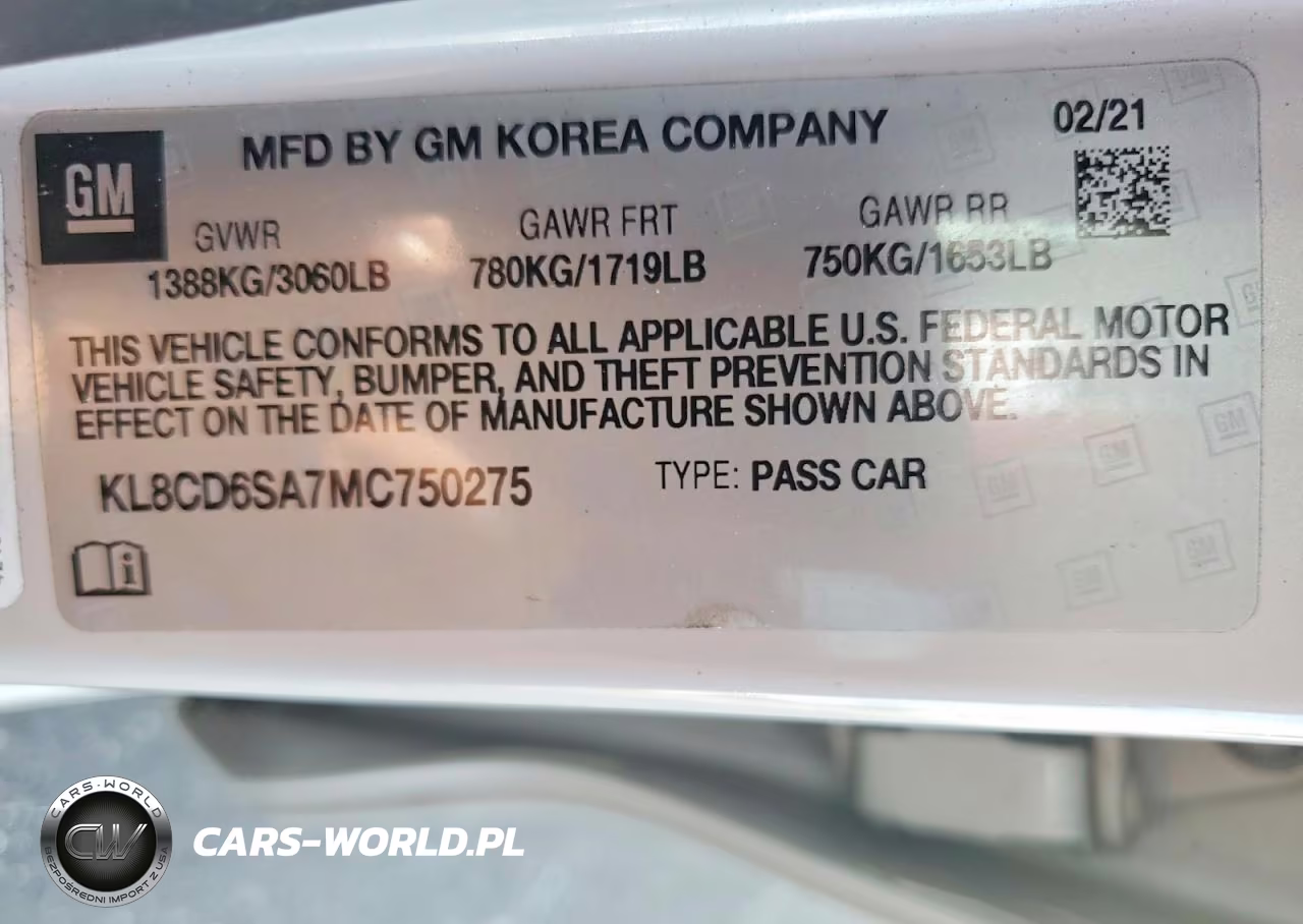 2021 Chevrolet Spark 1Lt VIN:KL8CD6SA7MC750275 - 12