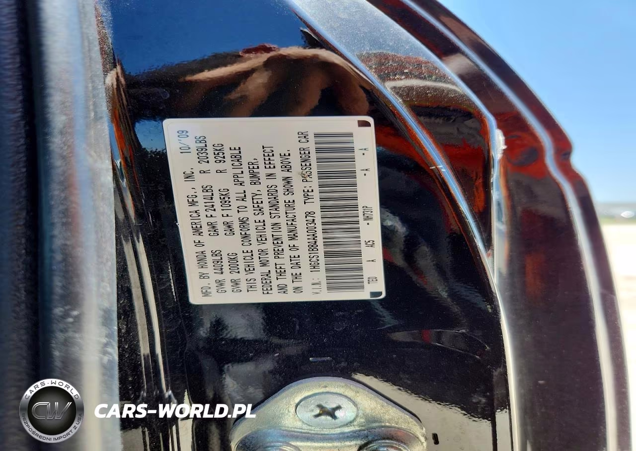 2010 Honda Accord Exl VIN:1HGCS1B84AA003478 - 12