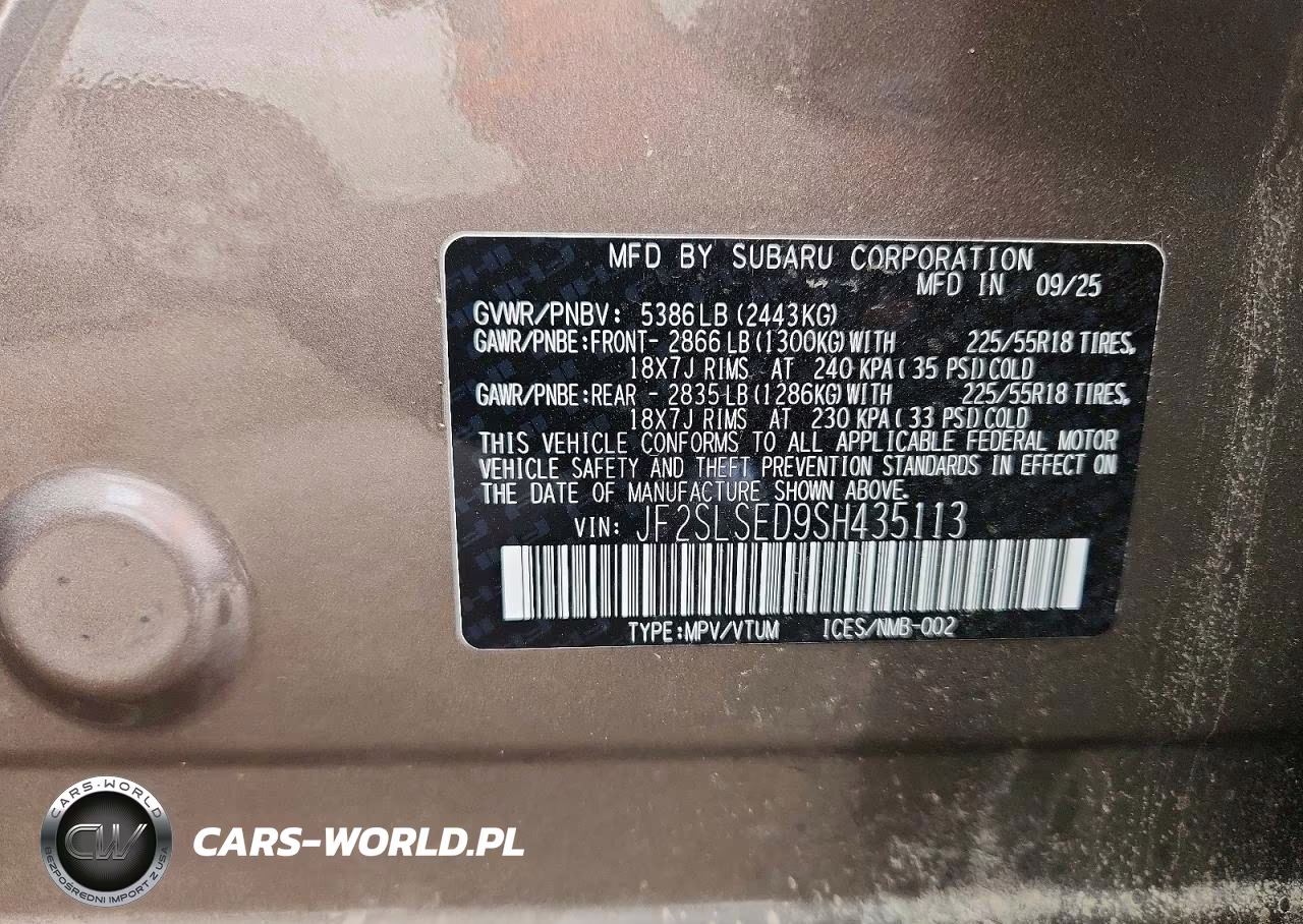 2025 Subaru Forester Premium VIN:JF2SLSED9SH435113 - 13