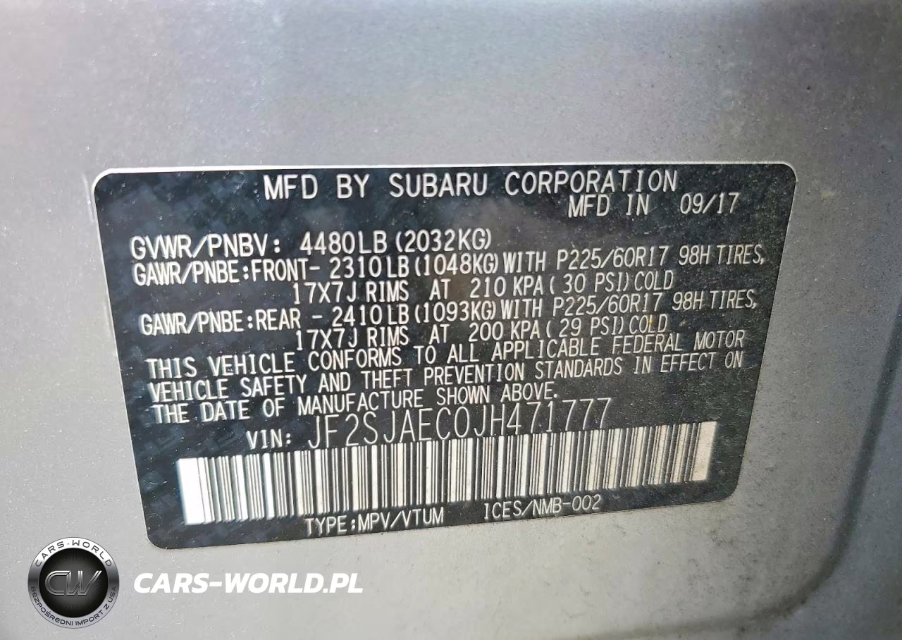 2018 Subaru Forester 2.5I Premium VIN:JF2SJAEC0JH471777 - 13