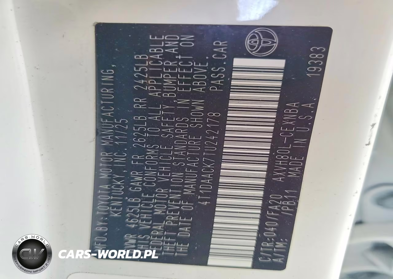 2026 Toyota Camry Le VIN:4T1DAACK7TU242178 - 12
