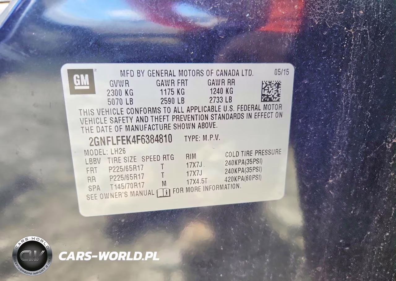 2015 Chevrolet Equinox Lt VIN:2GNFLFEK4F6384810 - 14