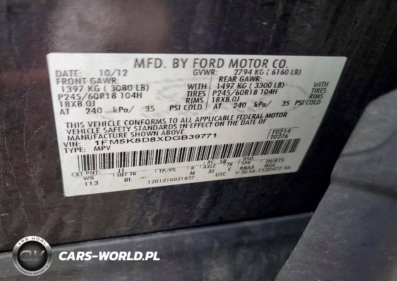 2013 Ford Explorer Xlt VIN:1FM5K8D8XDGB39771 - 14