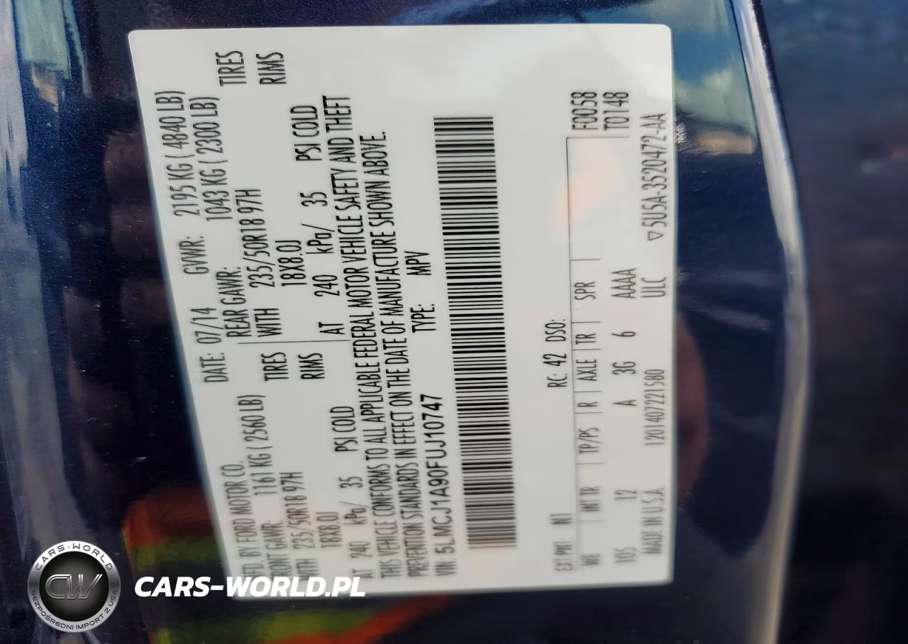 2015 Lincoln Mkc VIN:5LMCJ1A90FUJ10747 - 14
