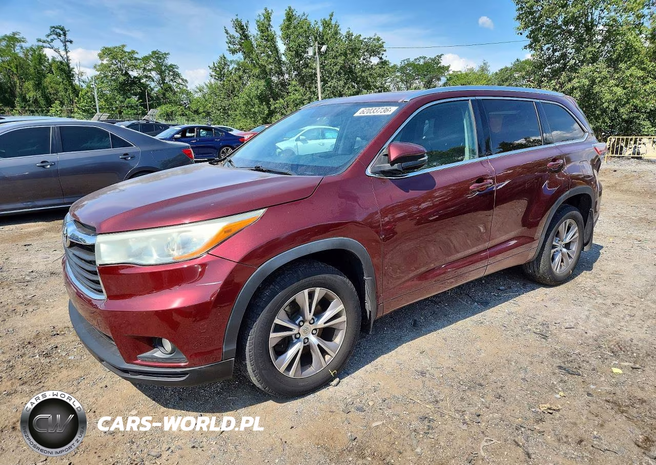 2015 Toyota Highlander Xle VIN:5TDJKRFH7FS082072 - 1
