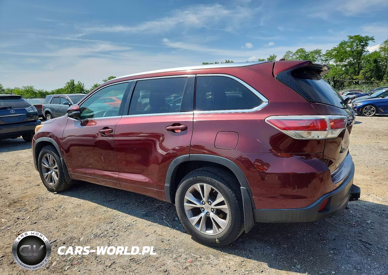 2015 Toyota Highlander Xle VIN:5TDJKRFH7FS082072 - 2