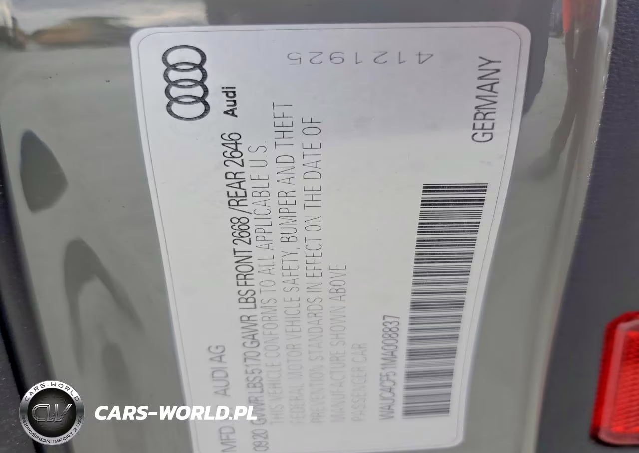 2021 Audi S5 Premium Plus VIN:WAUC4CF51MA008837 - 12