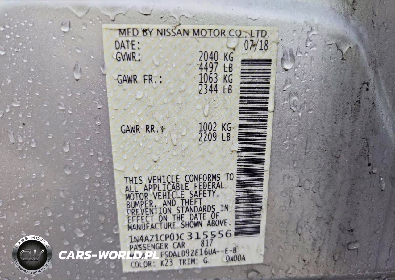 2018 Nissan Leaf Sv VIN:1N4AZ1CP0JC315556 - 14