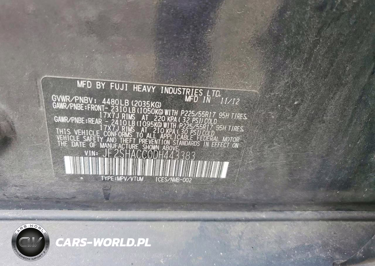 2013 Subaru Forester 2.5X Premium VIN:JF2SHACC0DH443383 - 13