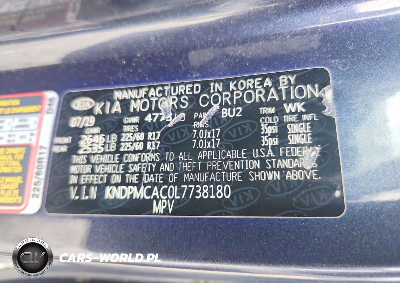 2020 Kia Sportage Lx VIN:KNDPMCAC0L7738180 - 14