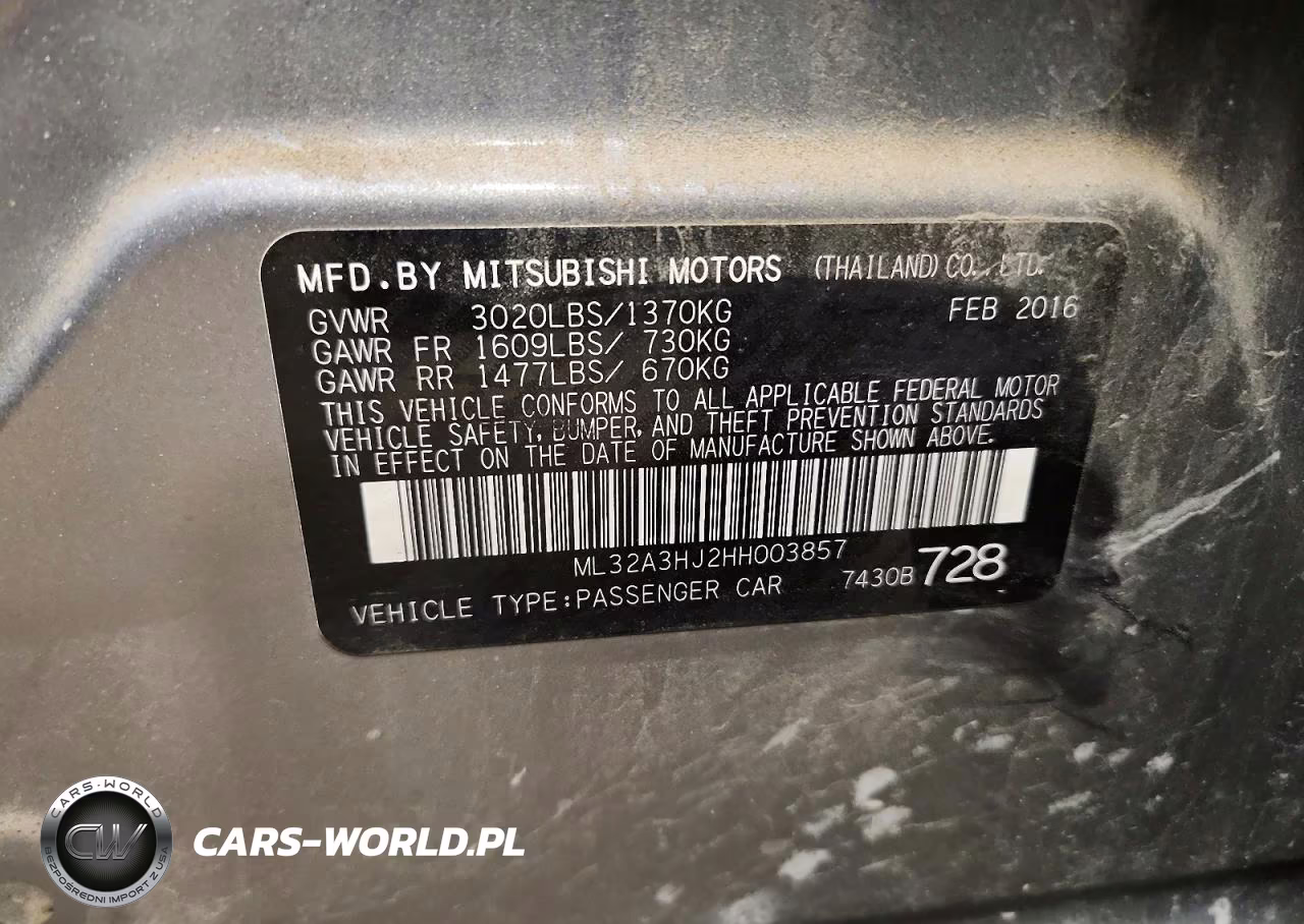 2017 Mitsubishi Mirage Es VIN:ML32A3HJ2HH003857 - 12