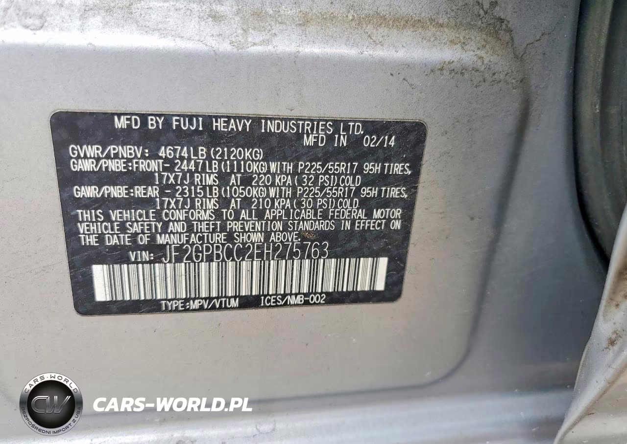 2014 Subaru Xv Crosstrek 2.0I Hybrid VIN:JF2GPBCC2EH275763 - 13
