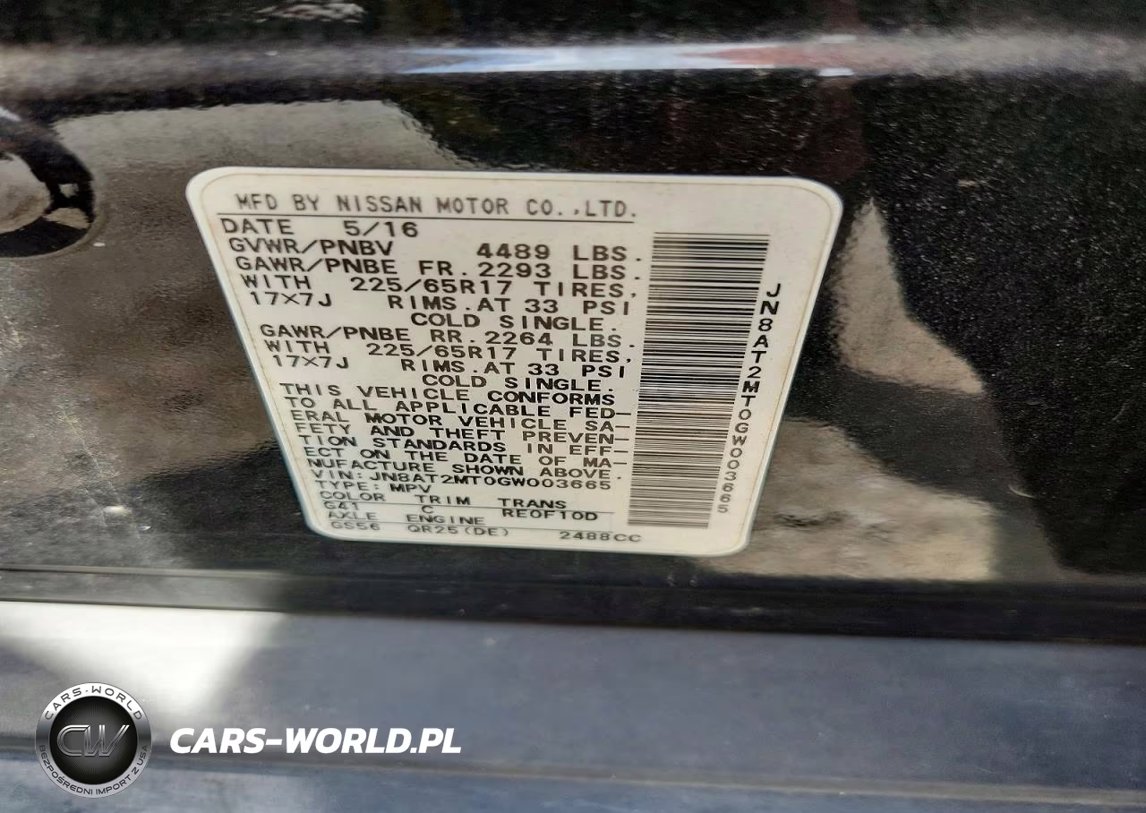 2016 Nissan Rogue Sv VIN:JN8AT2MT0GW003665 - 14