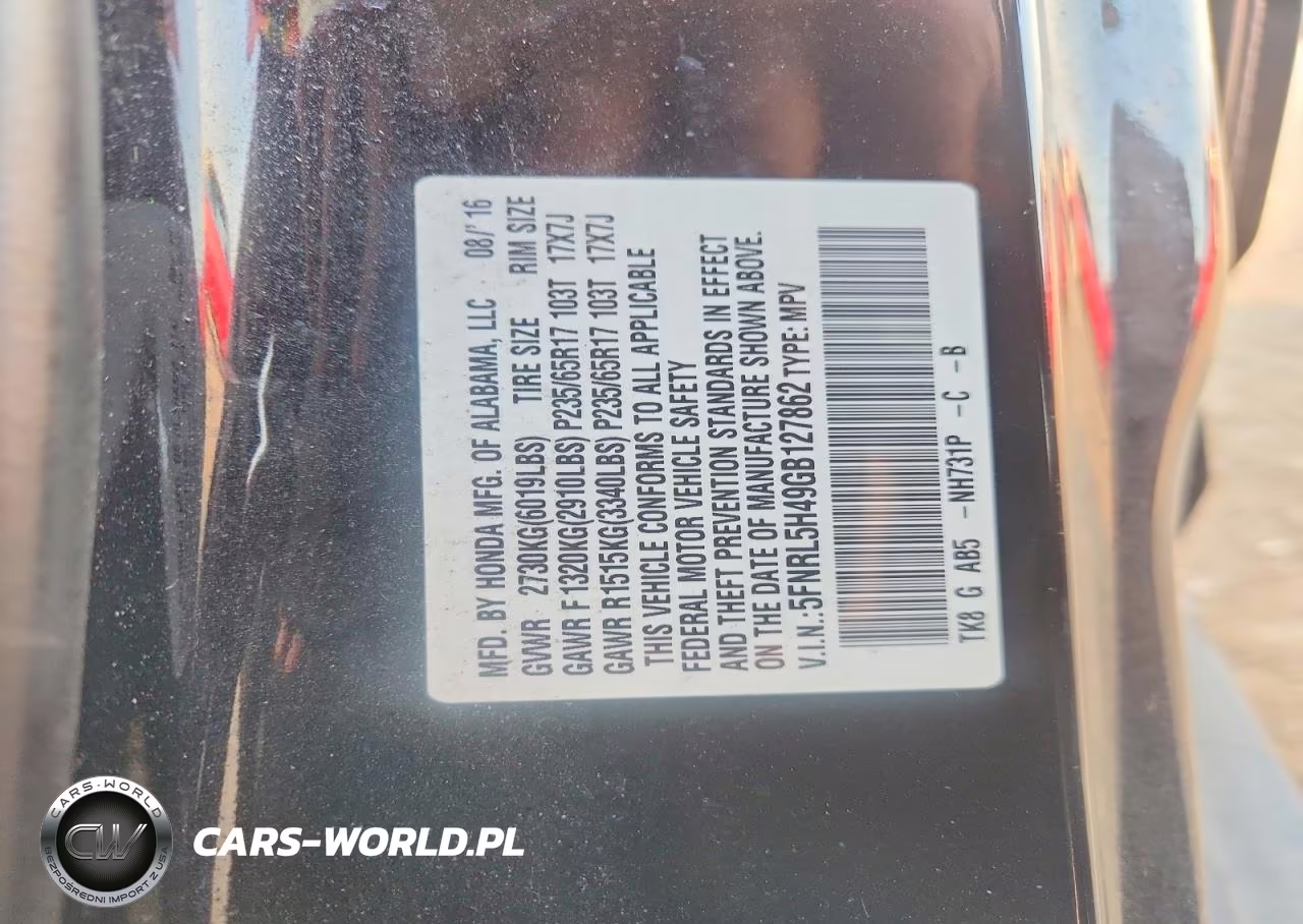 2016 Honda Odyssey Ex VIN:5FNRL5H49GB127862 - 13