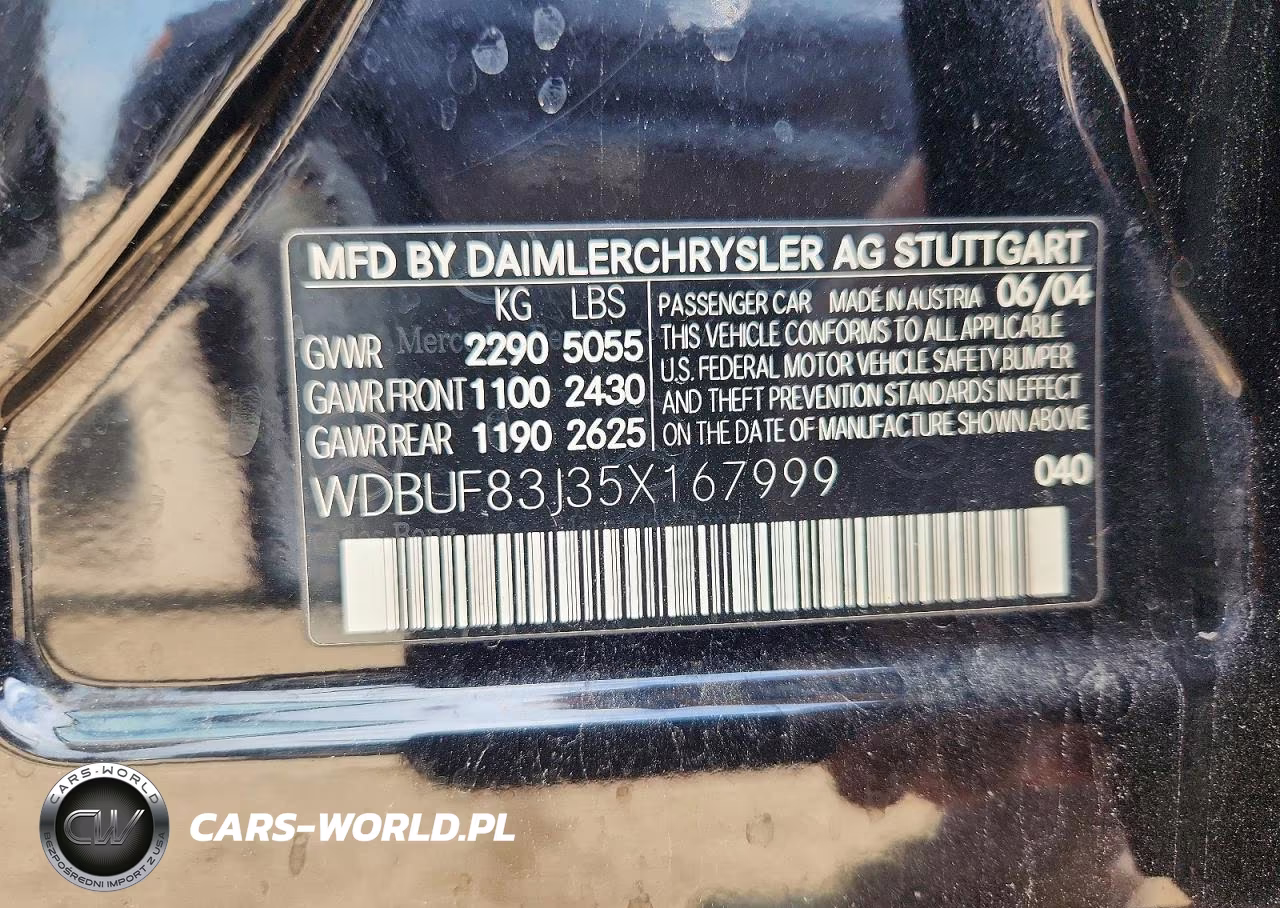 2005 Mercedes-Benz E 500 4Matic VIN:WDBUF83J35X167999 - 13
