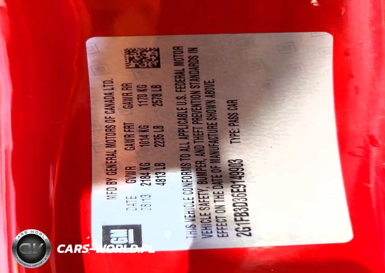 2014 Chevrolet Camaro Lt VIN:2G1FB3D36E9149903 - 12