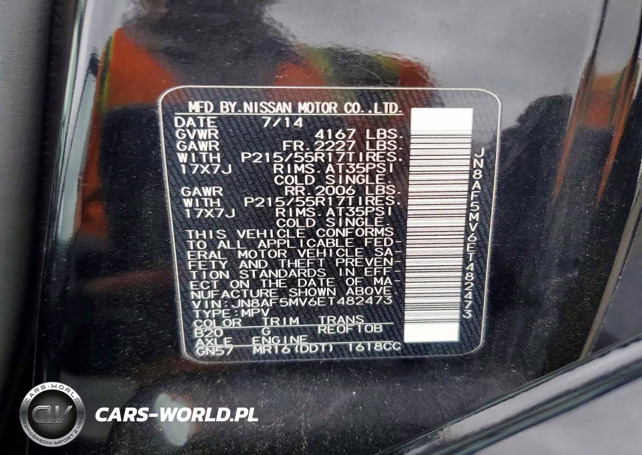 2014 Nissan Juke S VIN:JN8AF5MV6ET482473 - 14