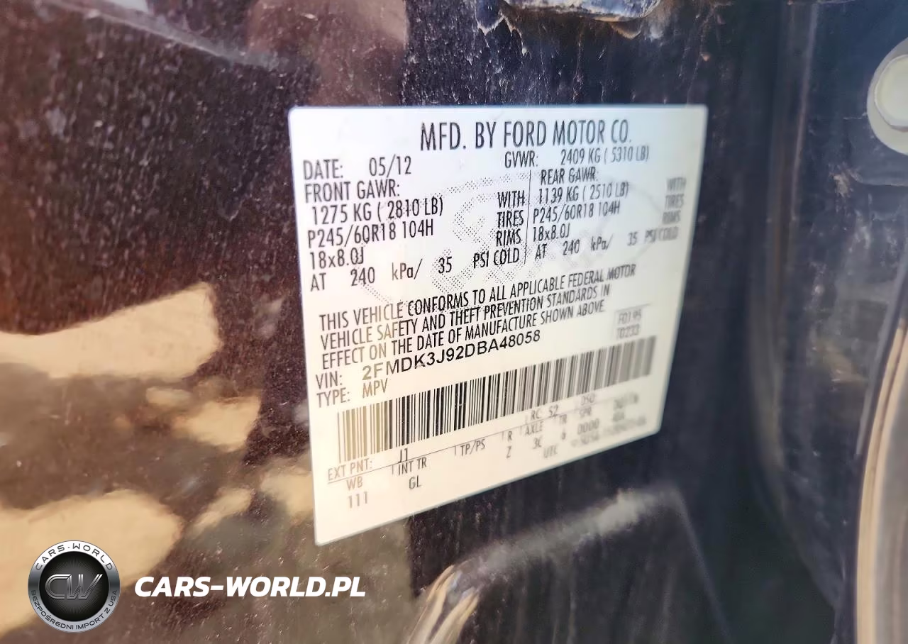 2013 Ford Edge Sel VIN:2FMDK3J92DBA48058 - 12