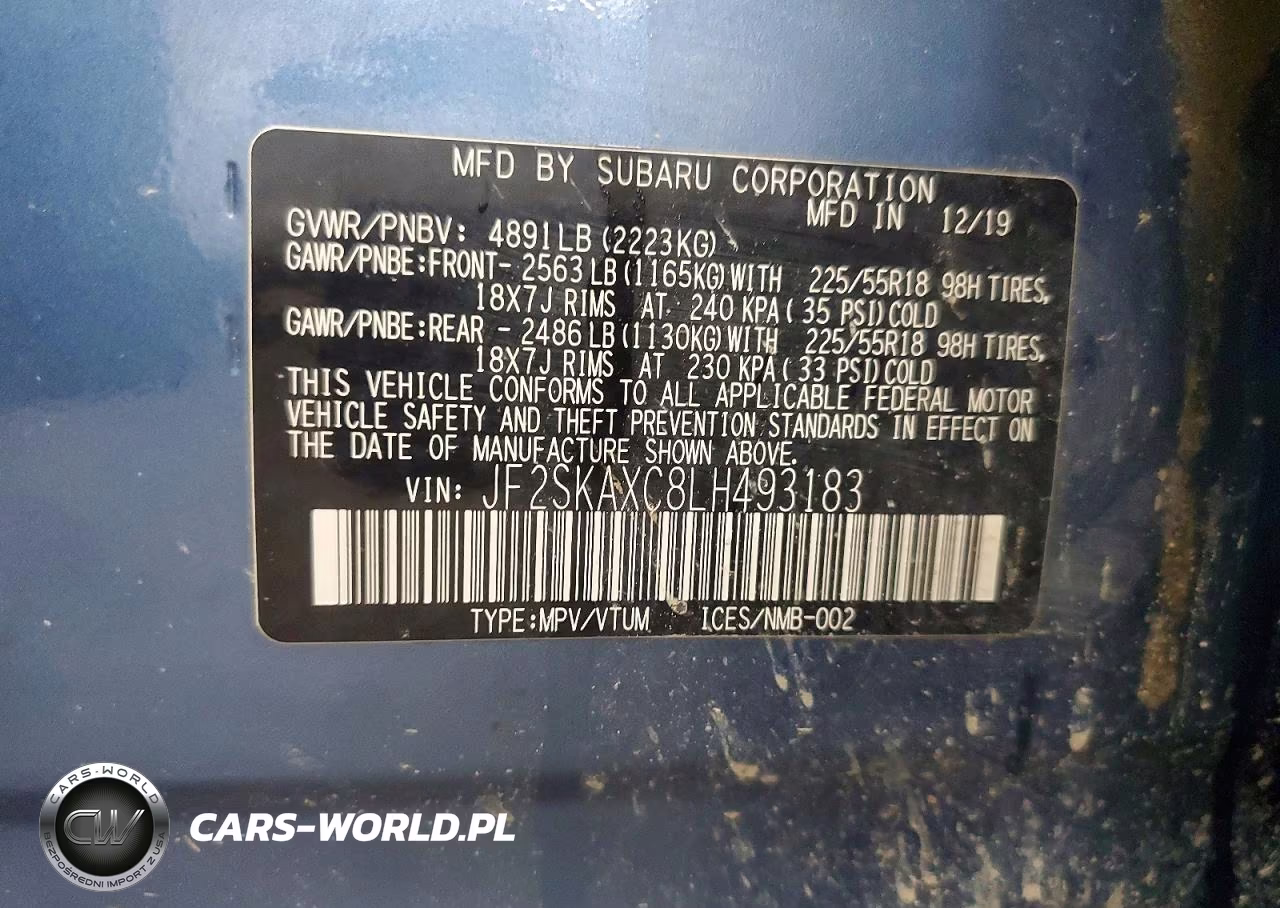 2020 Subaru Forester Touring VIN:JF2SKAXC8LH493183 - 13