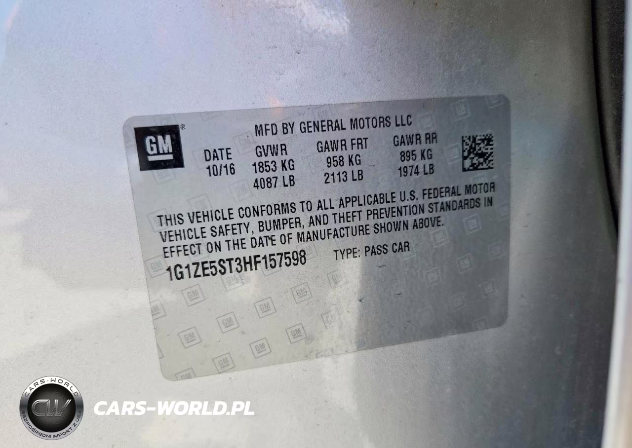2017 Chevrolet Malibu Lt VIN:1G1ZE5ST3HF157598 - 12