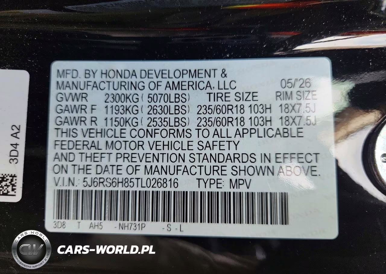 2026 Honda Cr-V Sport-L VIN:5J6RS6H85TL026816 - 13