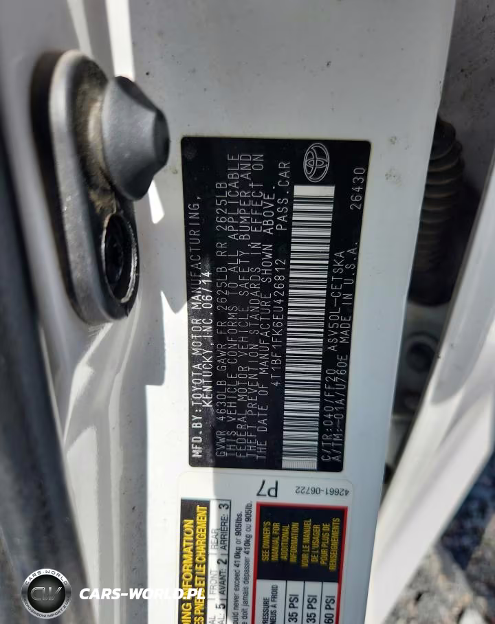 2014 Toyota Camry Se VIN:4T1BF1FK6EU426812 - 12