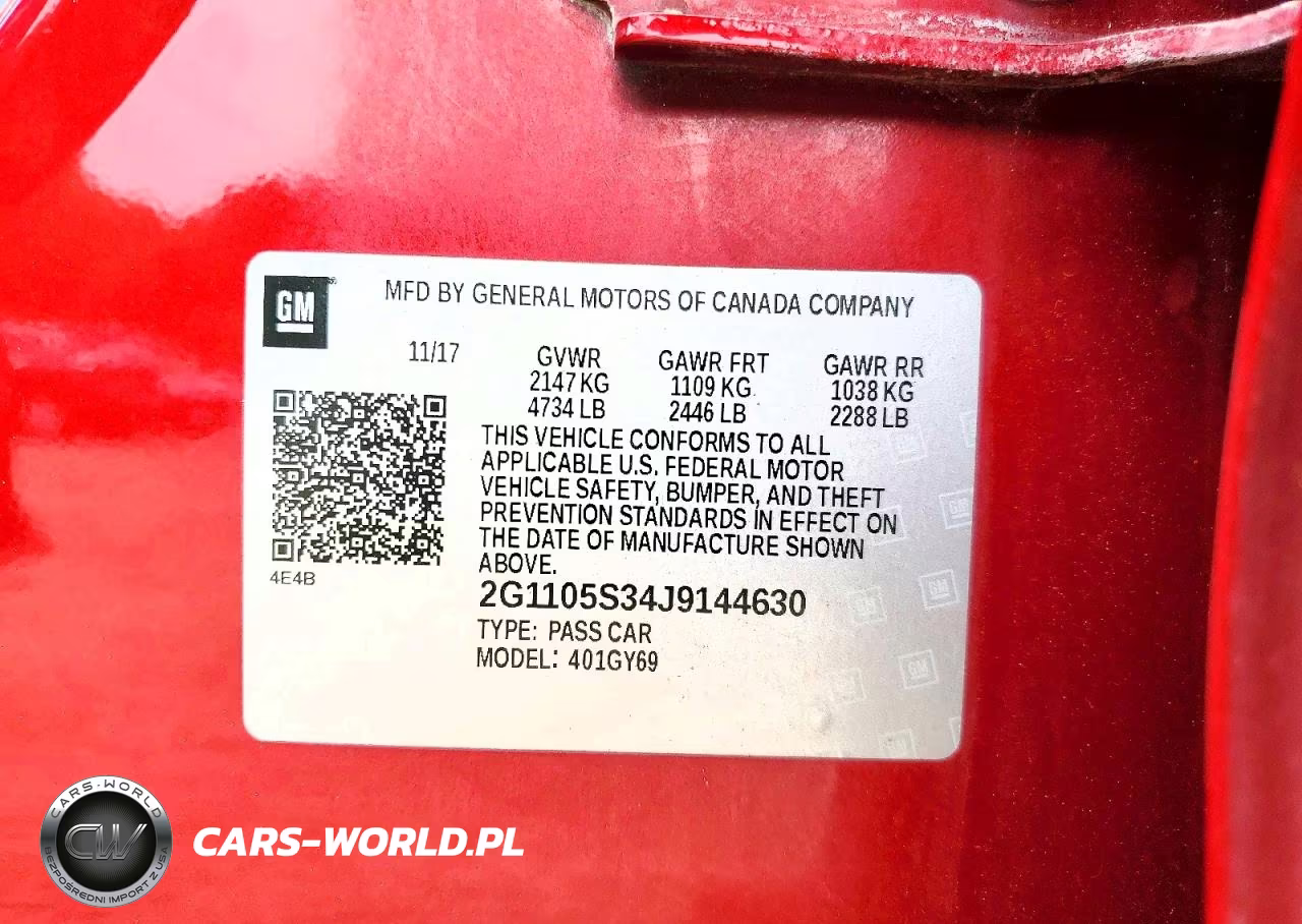 2018 Chevrolet Impala Lt VIN:2G1105S34J9144630 - 12