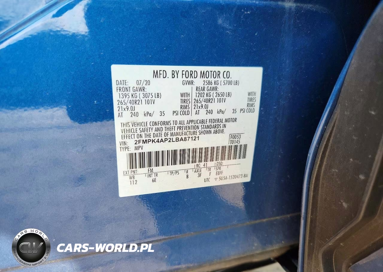 2020 Ford Edge St VIN:2FMPK4AP2LBA87121 - 13