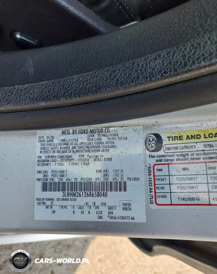 2006 Lincoln Zephyr VIN:3LNHM26126R658040 - 12