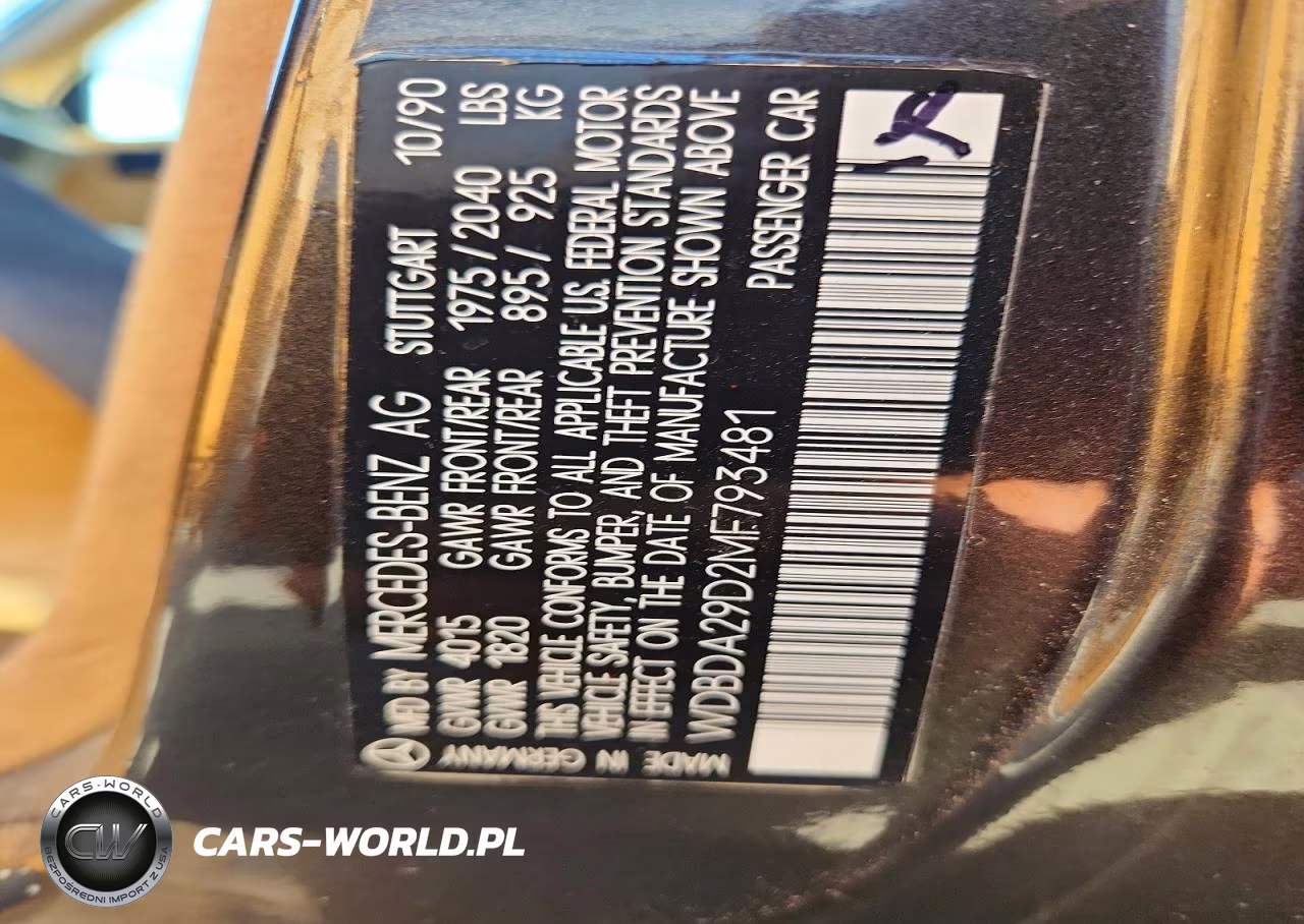 1991 Mercedes-Benz 190 E 2.6 VIN:WDBDA29D2MF793481 - 12