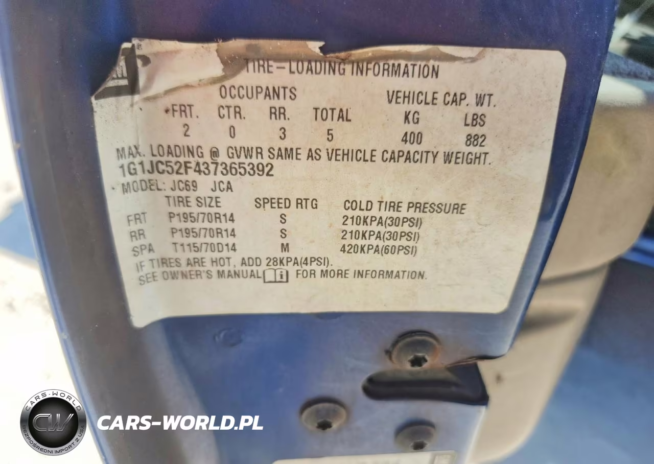 2003 Chevrolet Cavalier VIN:1G1JC52F437365392 - 12