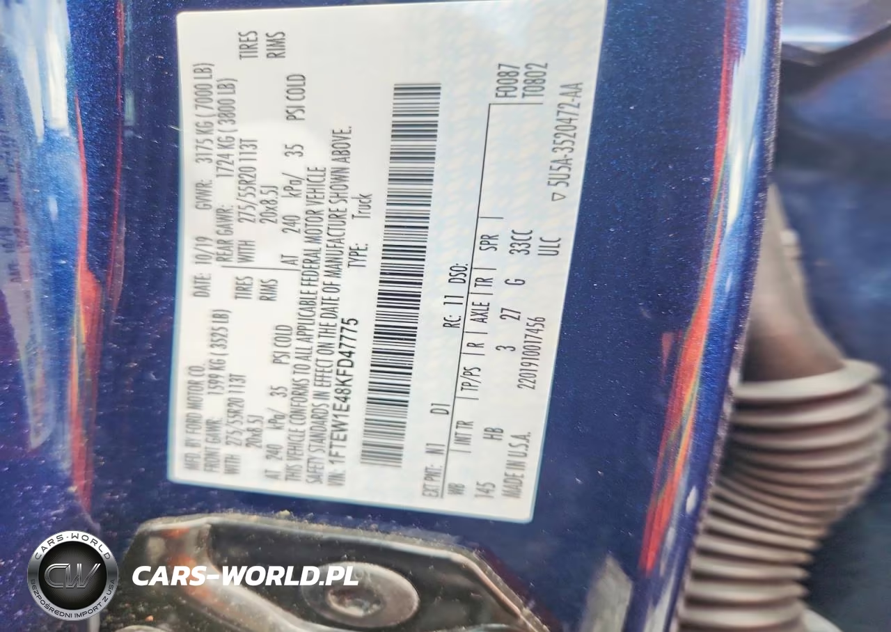 2019 Ford F150 Supercrew VIN:1FTEW1E48KFD47775 - 12