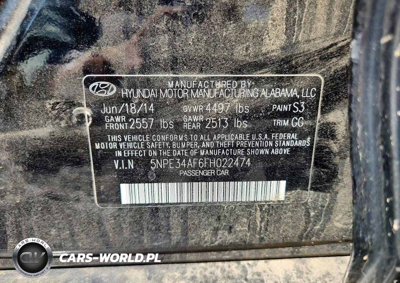 2015 Hyundai Sonata Sport VIN:5NPE34AF6FH022474 - 13