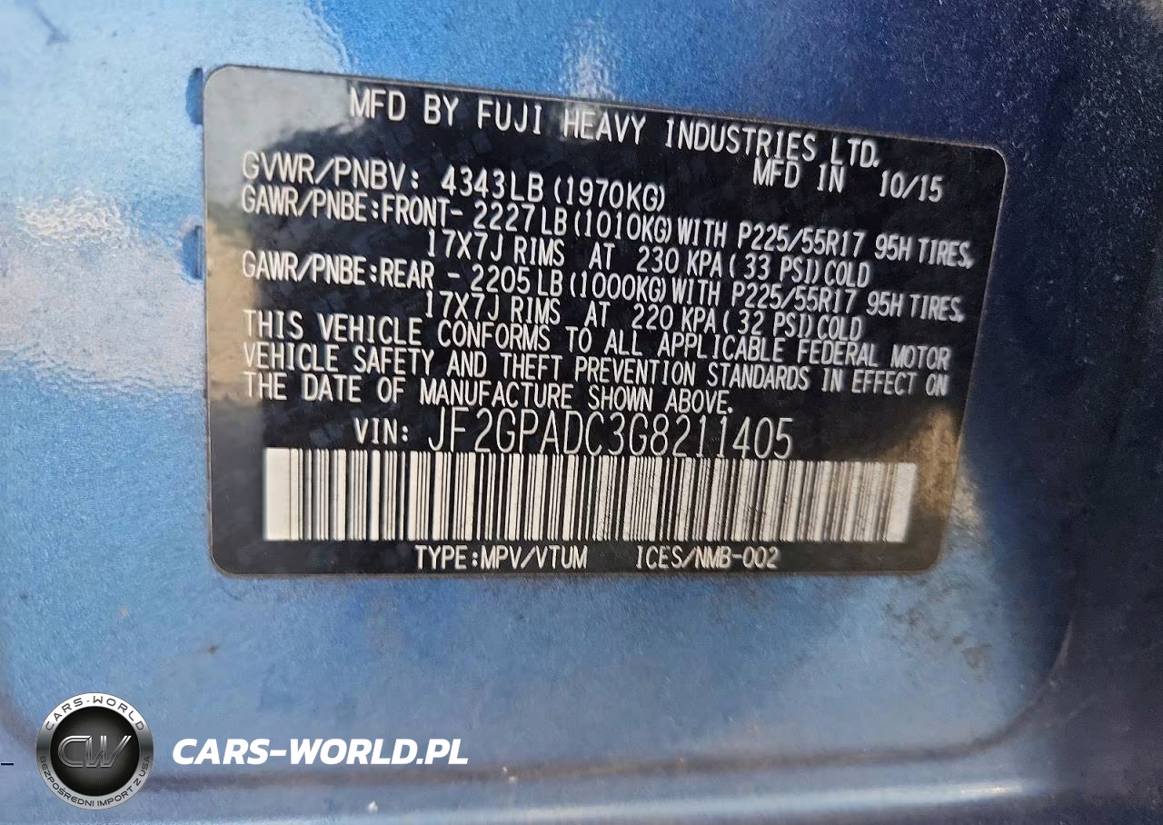 2016 Subaru Crosstrek Premium VIN:JF2GPADC3G8211405 - 13