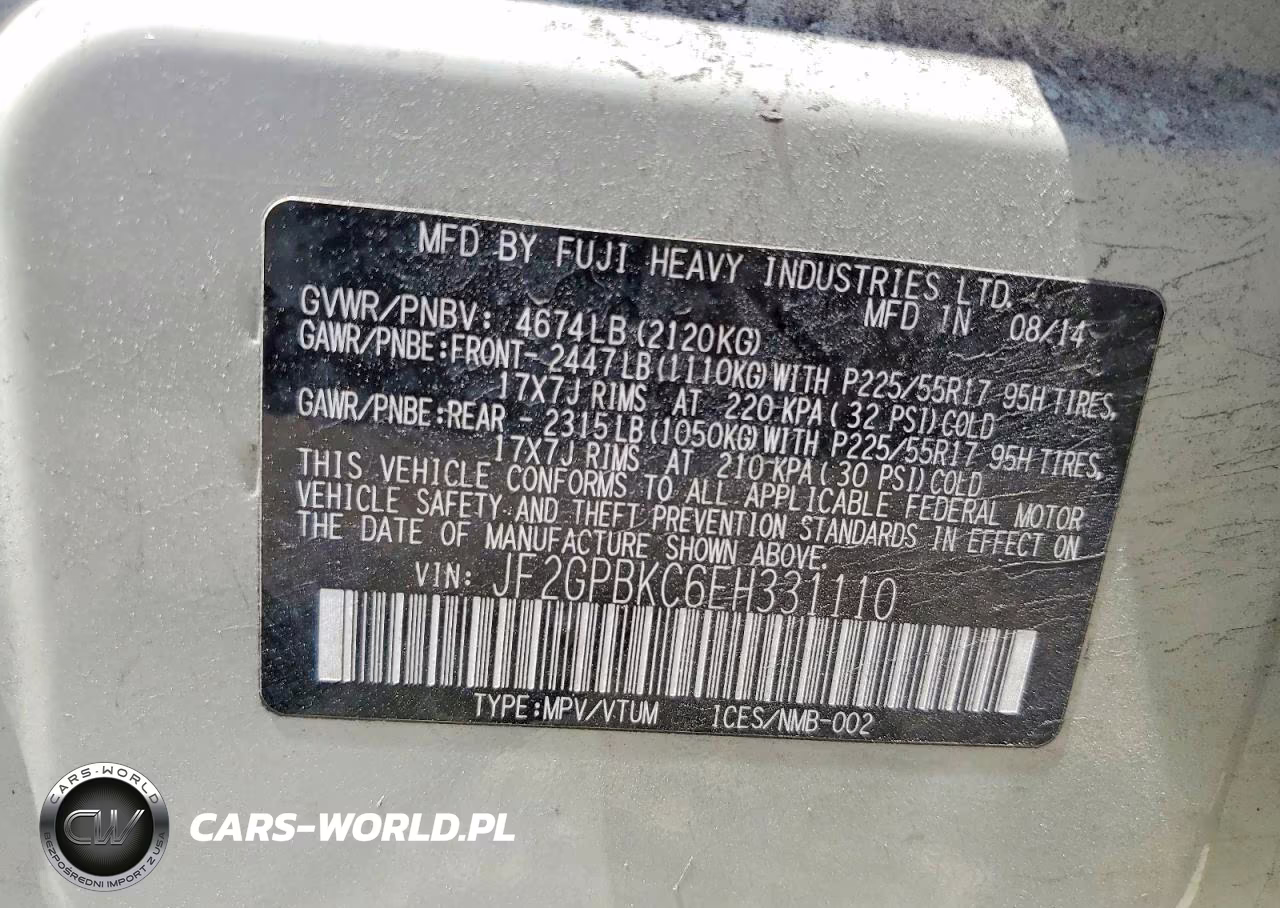 2014 Subaru Xv Crosstrek 2.0I Hybrid Touring VIN:JF2GPBKC6EH331110 - 12