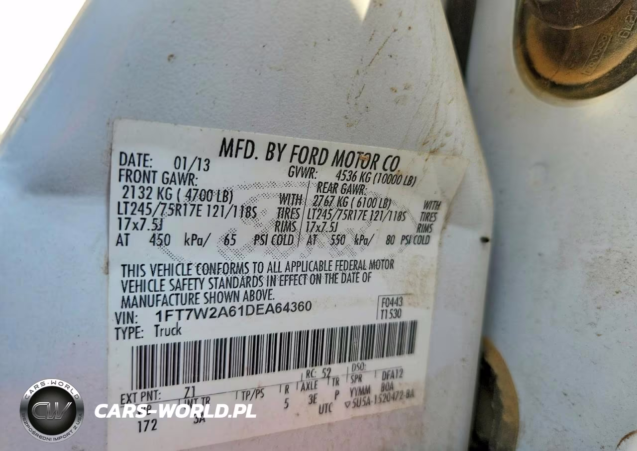 2013 Ford F250 Super Duty VIN:1FT7W2A61DEA64360 - 12