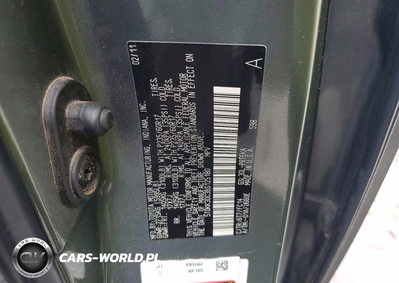 2011 Toyota Sienna Le VIN:5TDKK3DC3BS125180 - 13