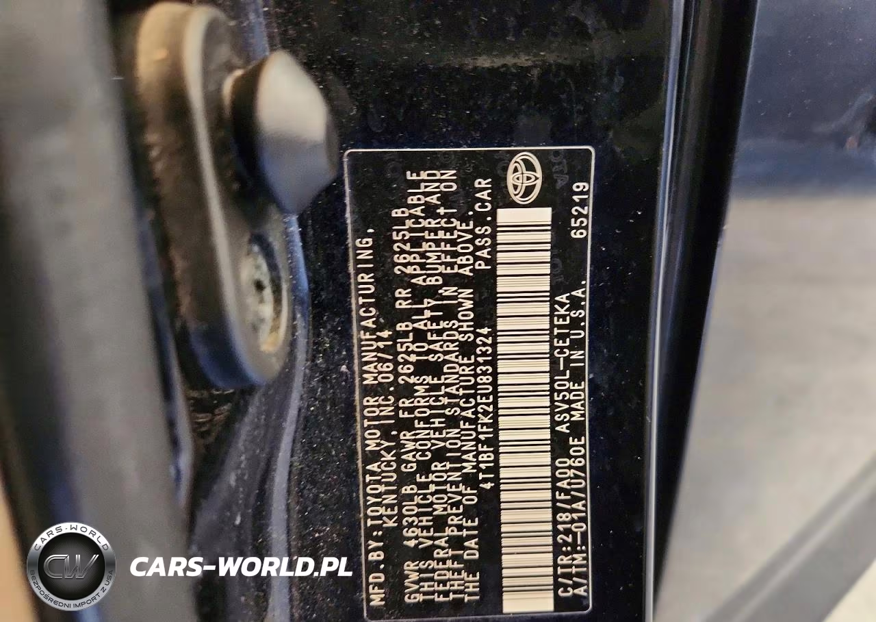 2014 Toyota Camry L VIN:4T1BF1FK2EU831324 - 12