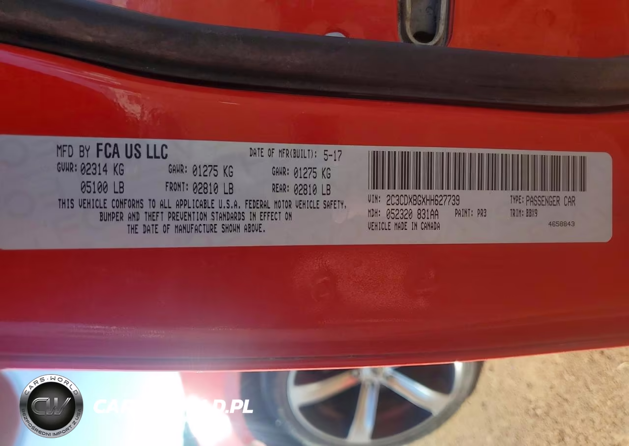2017 Dodge Charger Se VIN:2C3CDXBGXHH627739 - 12