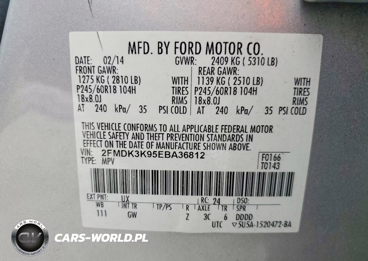 2014 Ford Edge Limited VIN:2FMDK3K95EBA36812 - 14