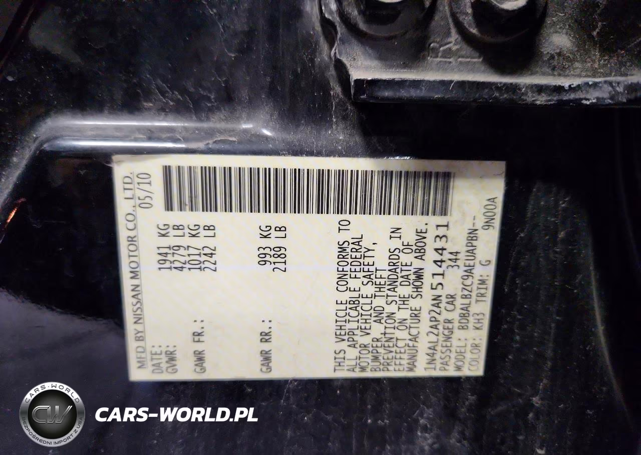 2010 Nissan Altima 2.5 VIN:1N4AL2AP2AN514431 - 13