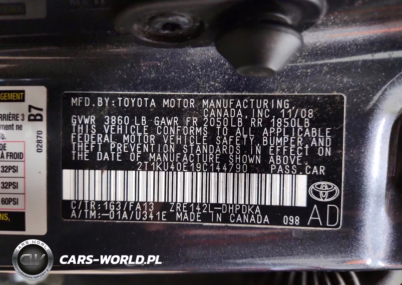 2009 Toyota Matrix Base VIN:2T1KU40E19C144790 - 13