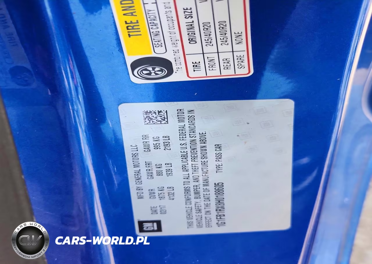 2017 Chevrolet Camaro Lt VIN:1G1FB1RX8H0188605 - 12