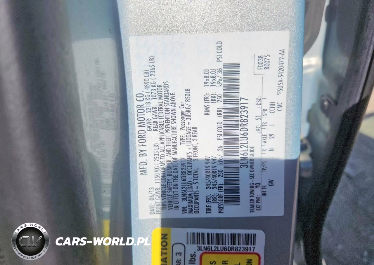2013 Lincoln Mkz Hybrid VIN:3LN6L2LU6DR823917 - 12