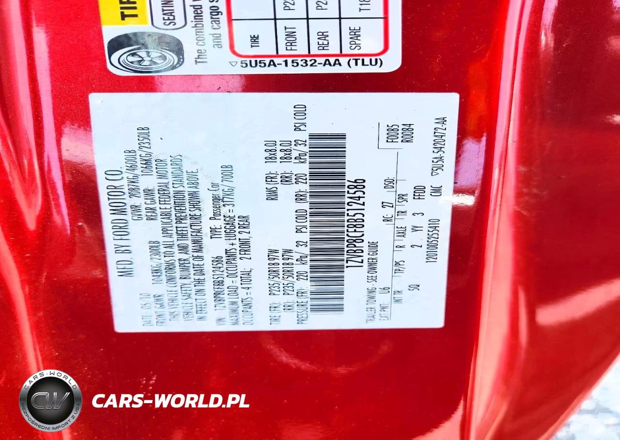 2011 Ford Mustang Gt VIN:1ZVBP8CF8B5124586 - 12