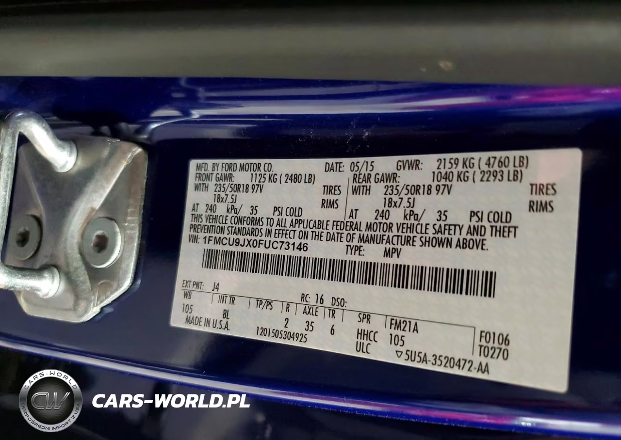2015 Ford Escape Titanium VIN:1FMCU9JX0FUC73146 - 13